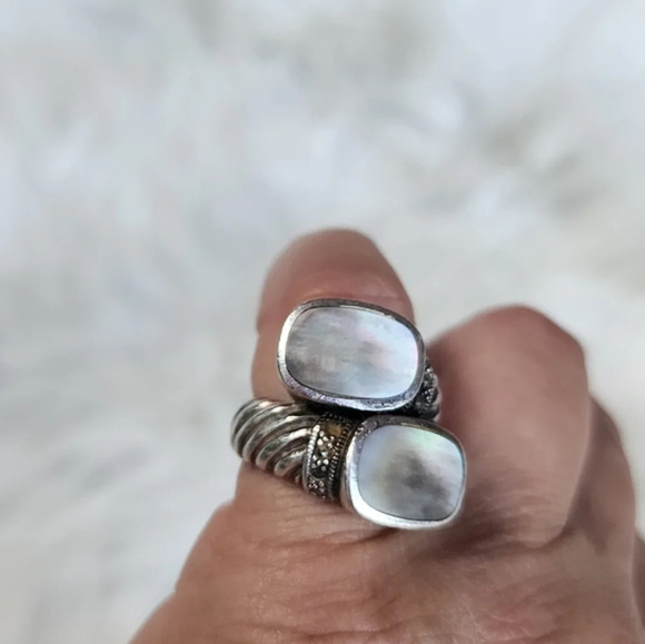 Vintage Deco style sterling wrap ring 5.5 - Picture 6 of 11